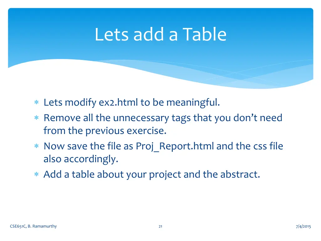 lets add a table