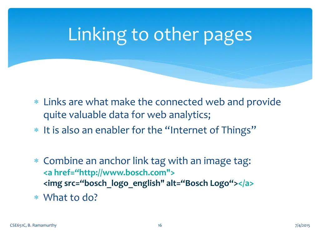 linking to other pages