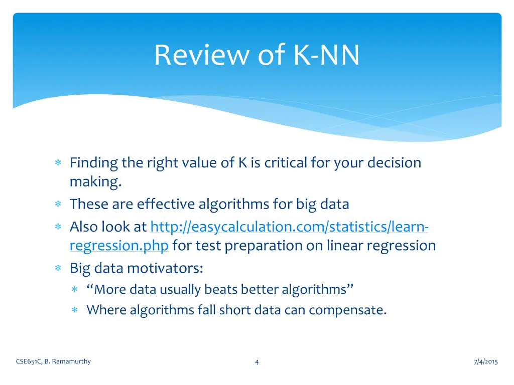 review of k nn