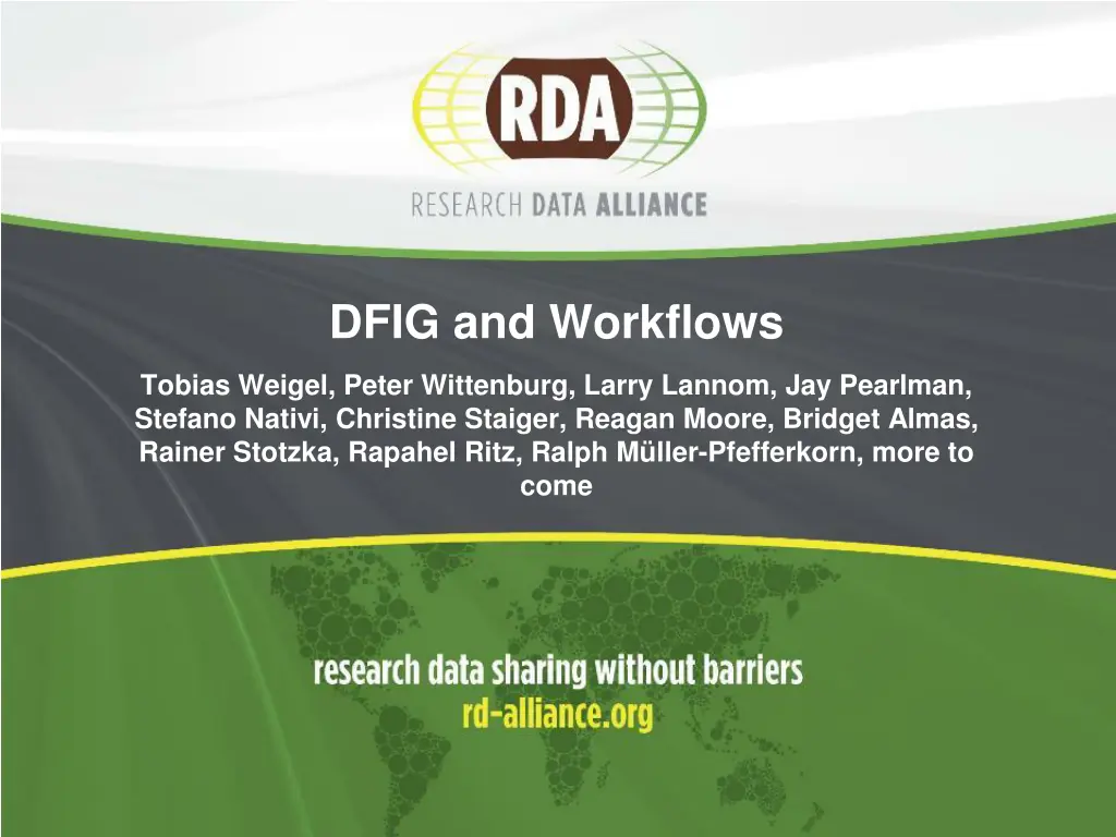 dfig and workflows