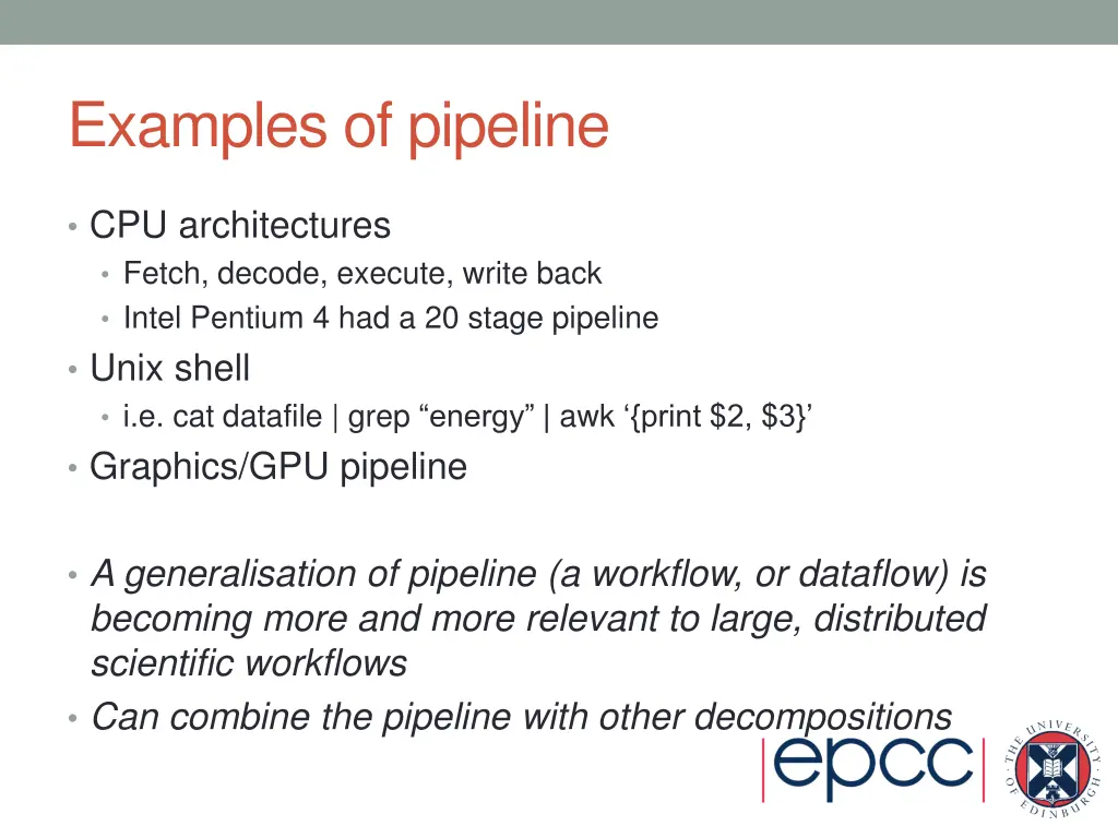 examples of pipeline