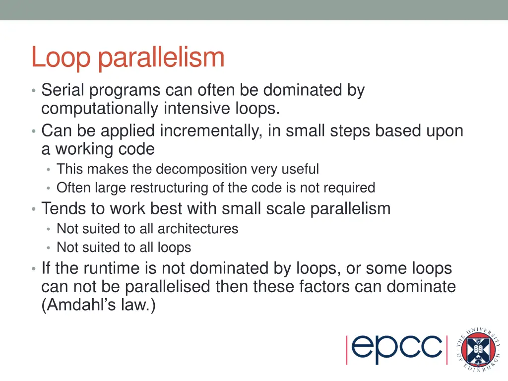 loop parallelism serial programs can often