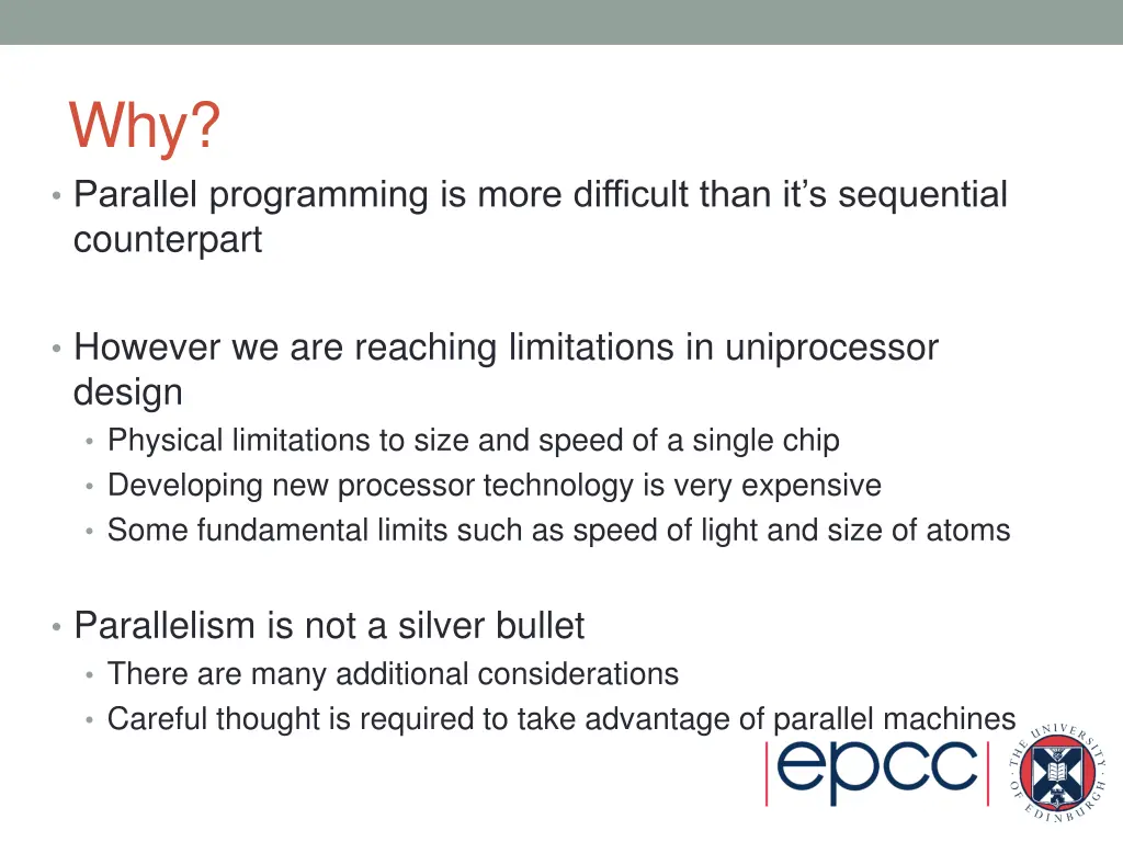why parallel programming is more difficult than