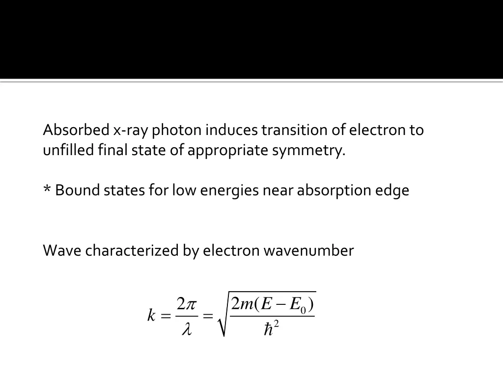 absorbed x ray photon induces transition