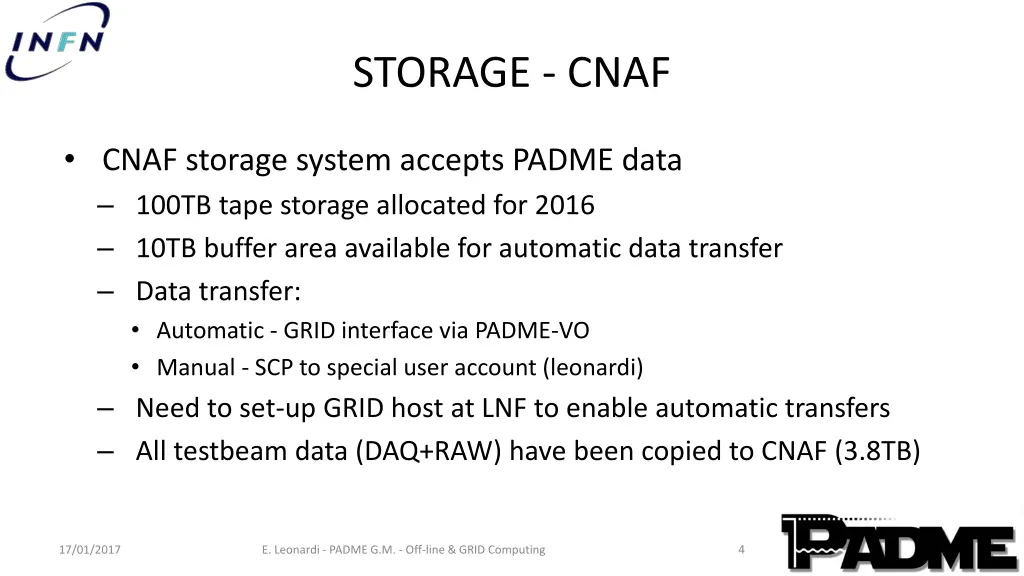 storage cnaf