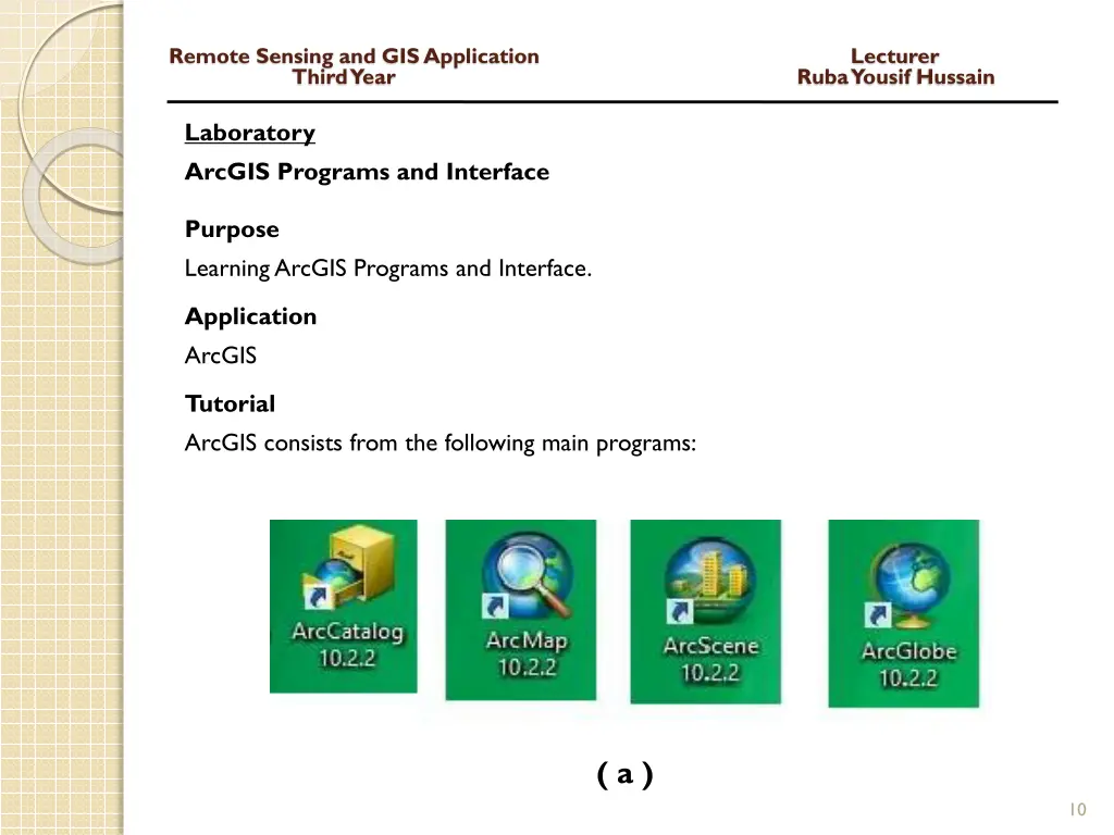 remote sensing and gis application lecturer third 8
