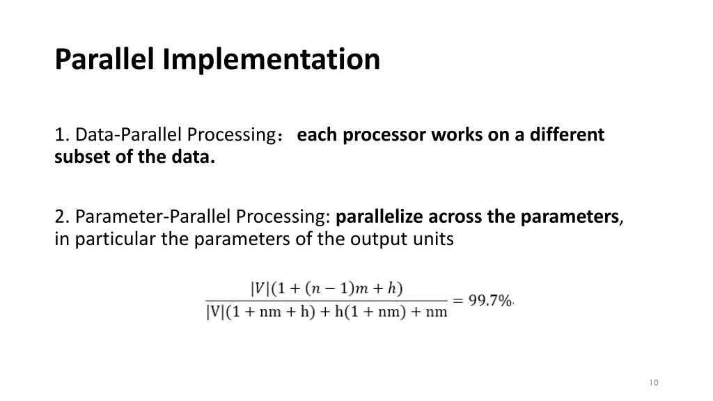 parallel implementation