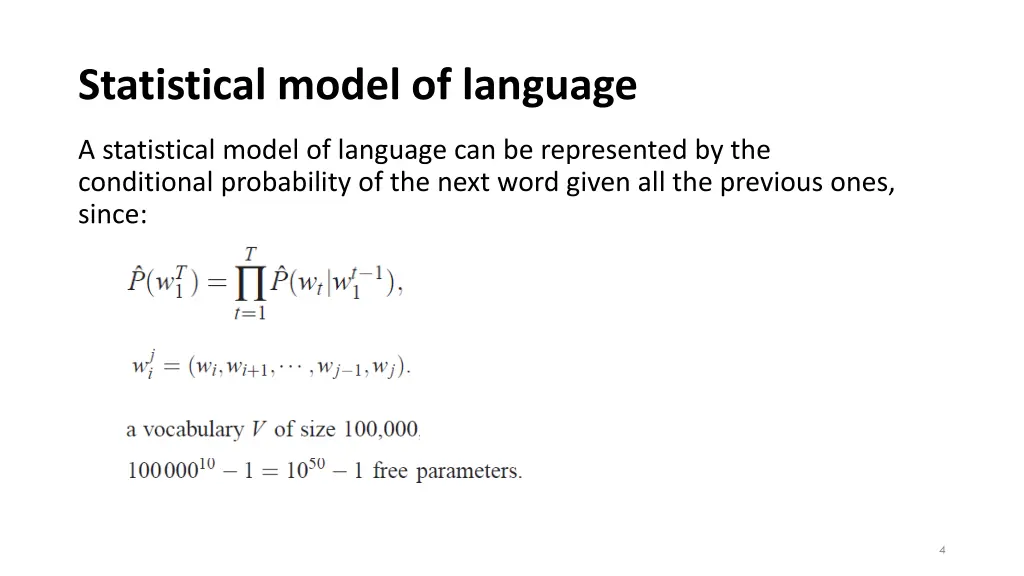 statistical model of language
