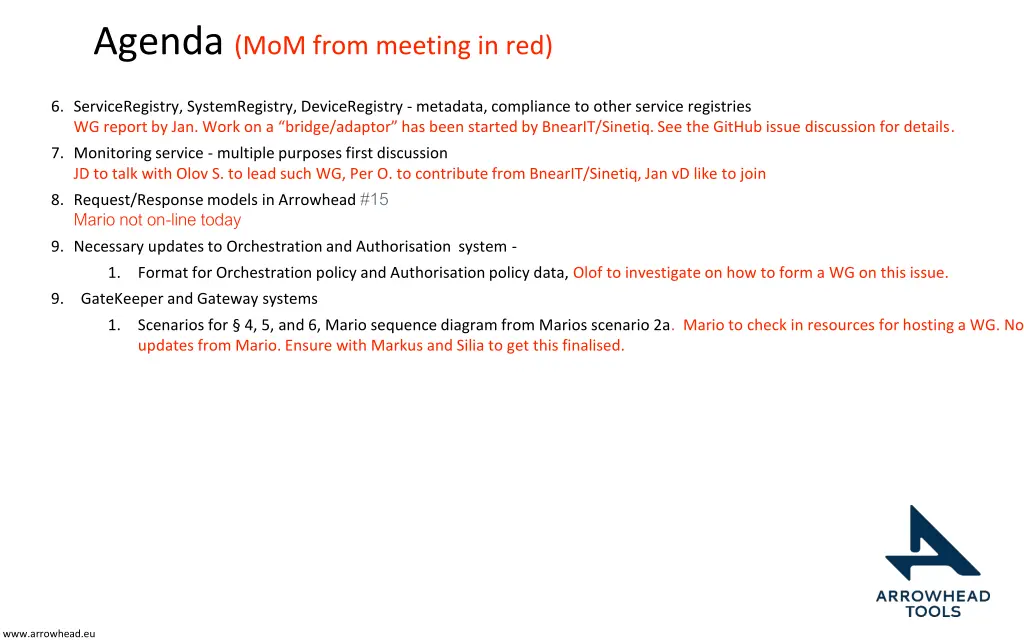 agenda mom from meeting in red