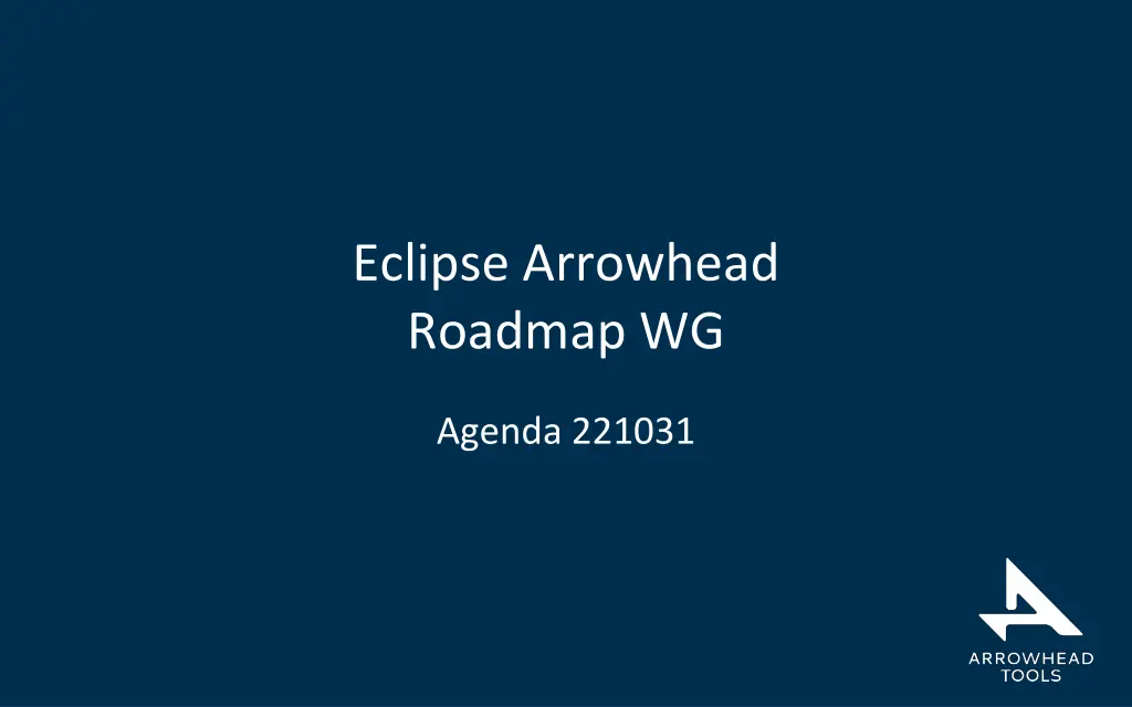 eclipse arrowhead roadmap wg