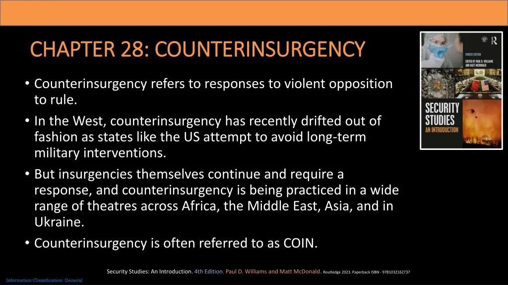 chapter 28 counterinsurgency chapter