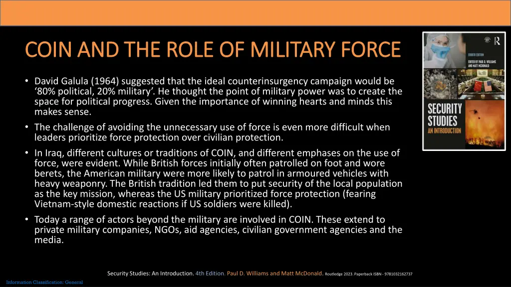 coin and the role of military force coin
