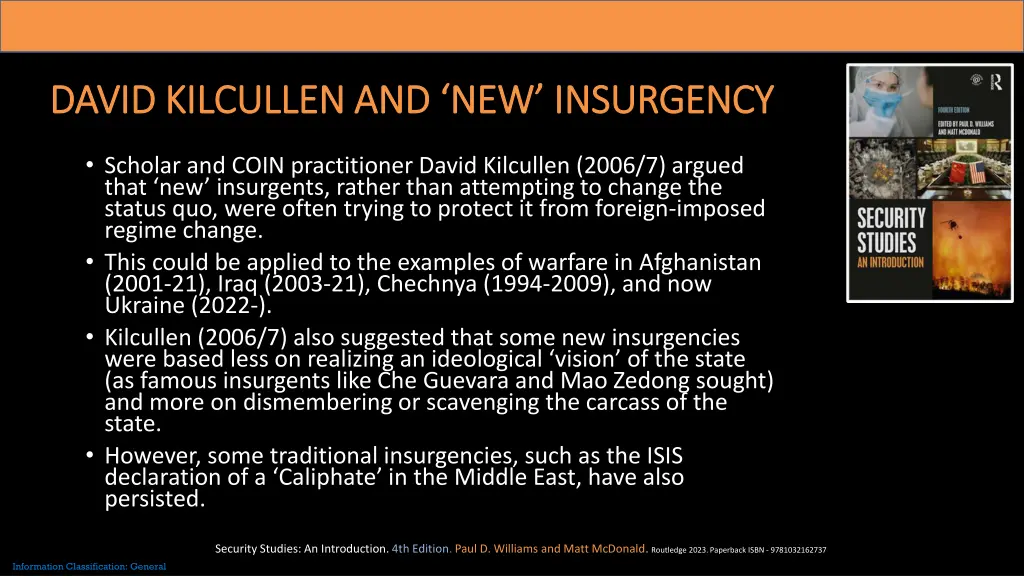 david kilcullen and new insurgency david