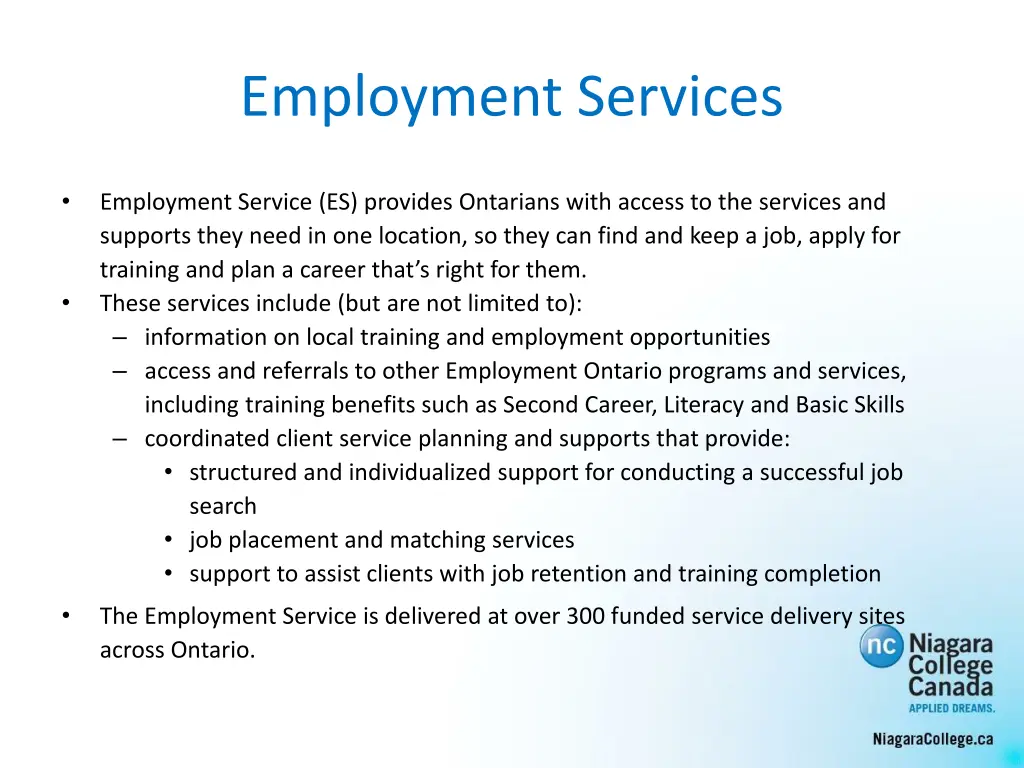 employment services