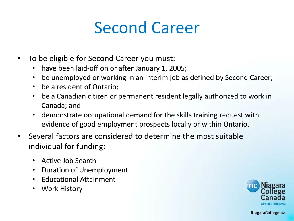 second career 1