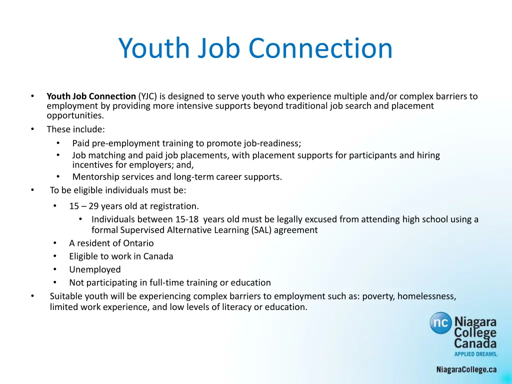 youth job connection