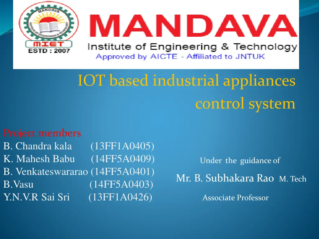 iot based industrial appliances