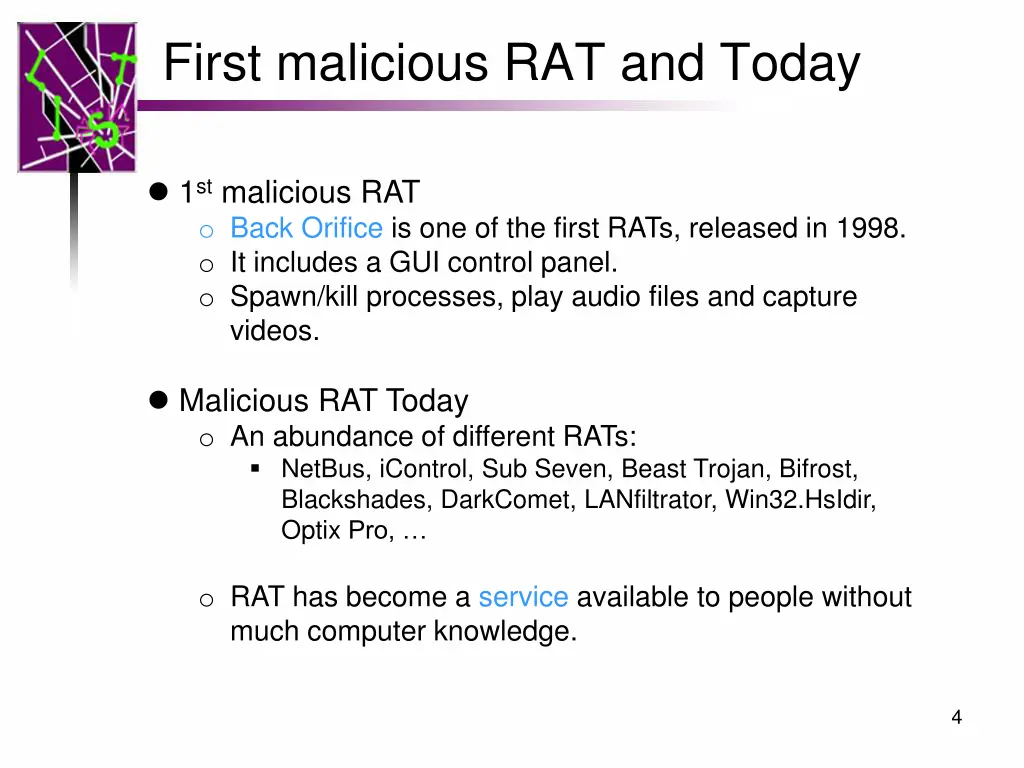 first malicious rat and today