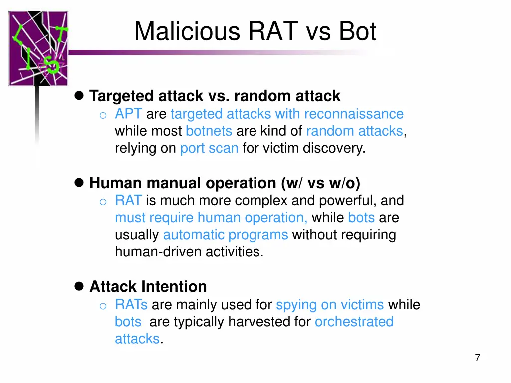 malicious rat vs bot