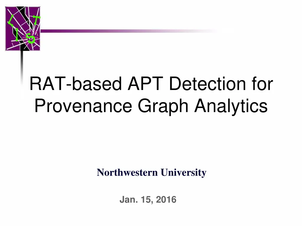 rat based apt detection for provenance graph