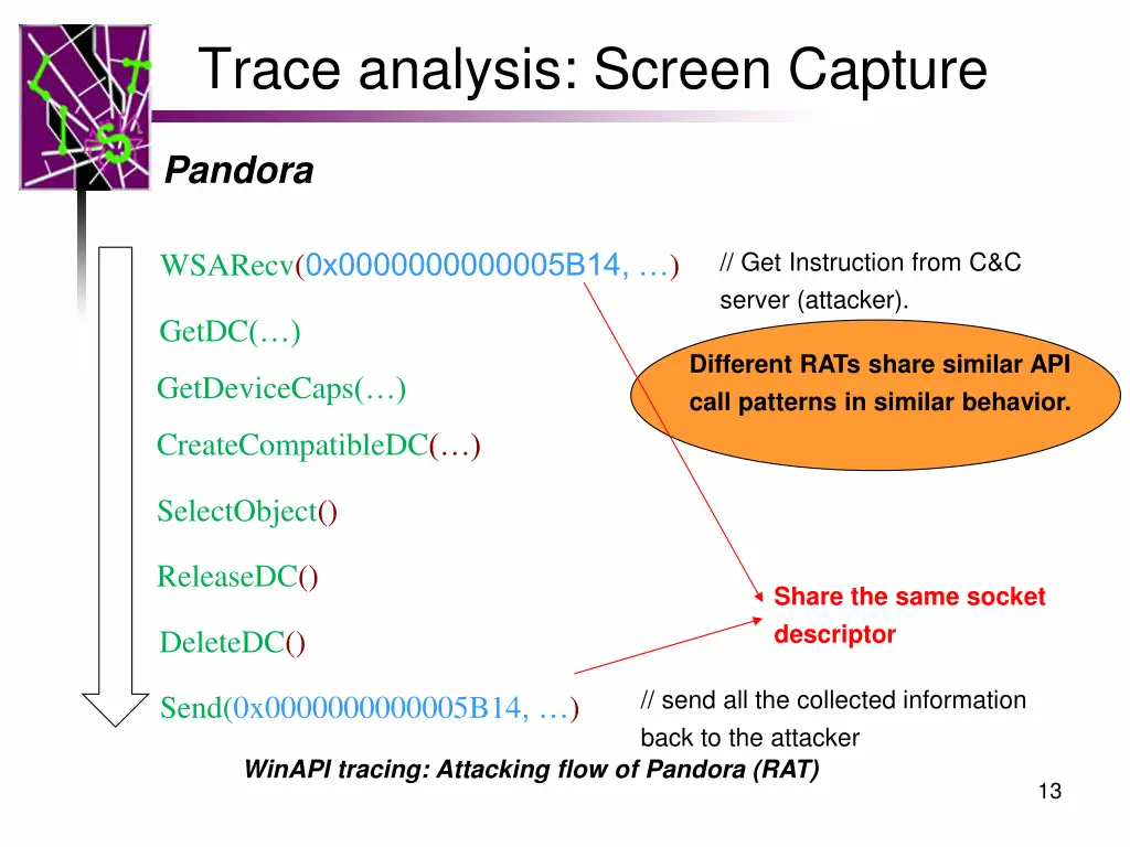 trace analysis screen capture 1