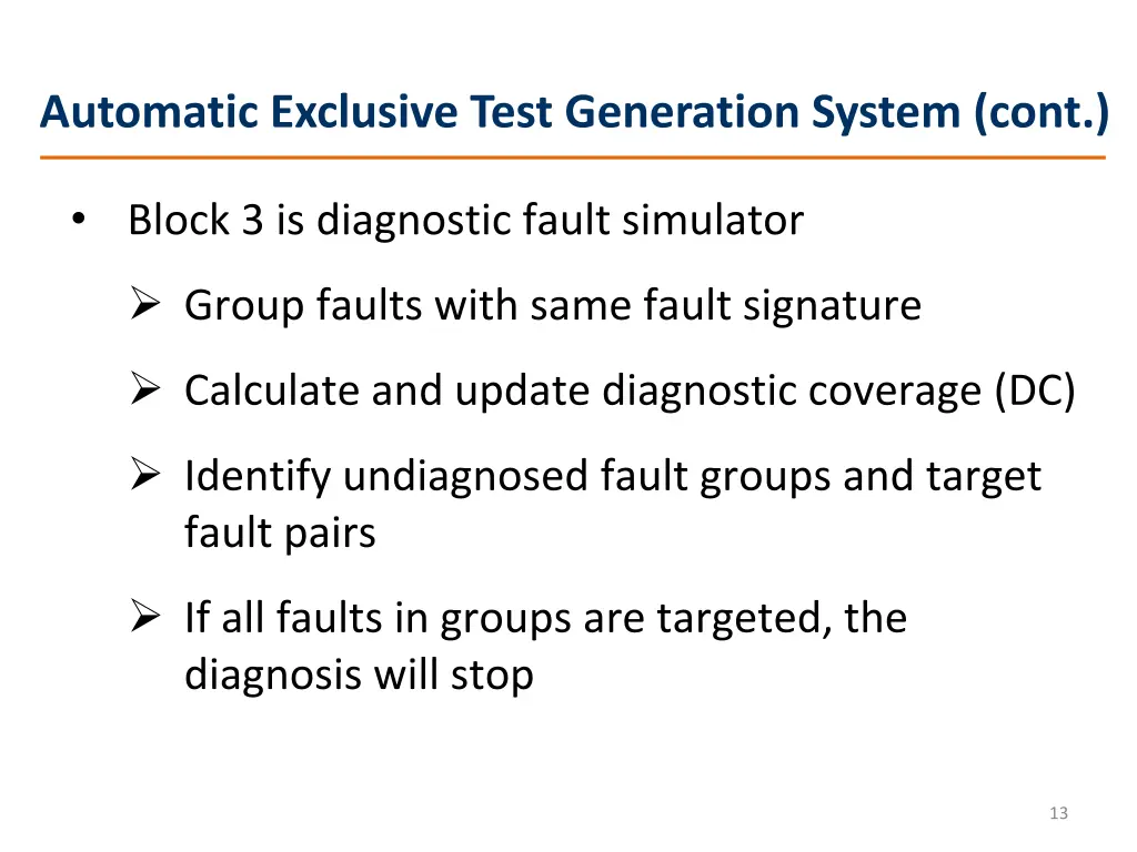 automatic exclusive test generation system cont 1