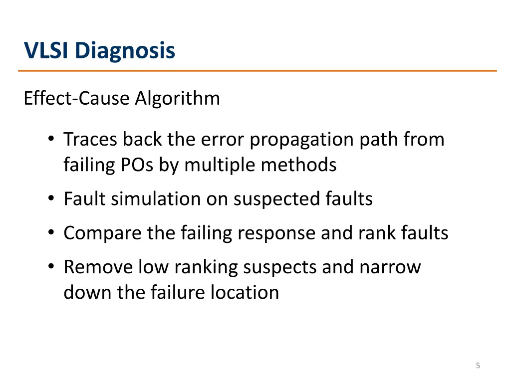 vlsi diagnosis