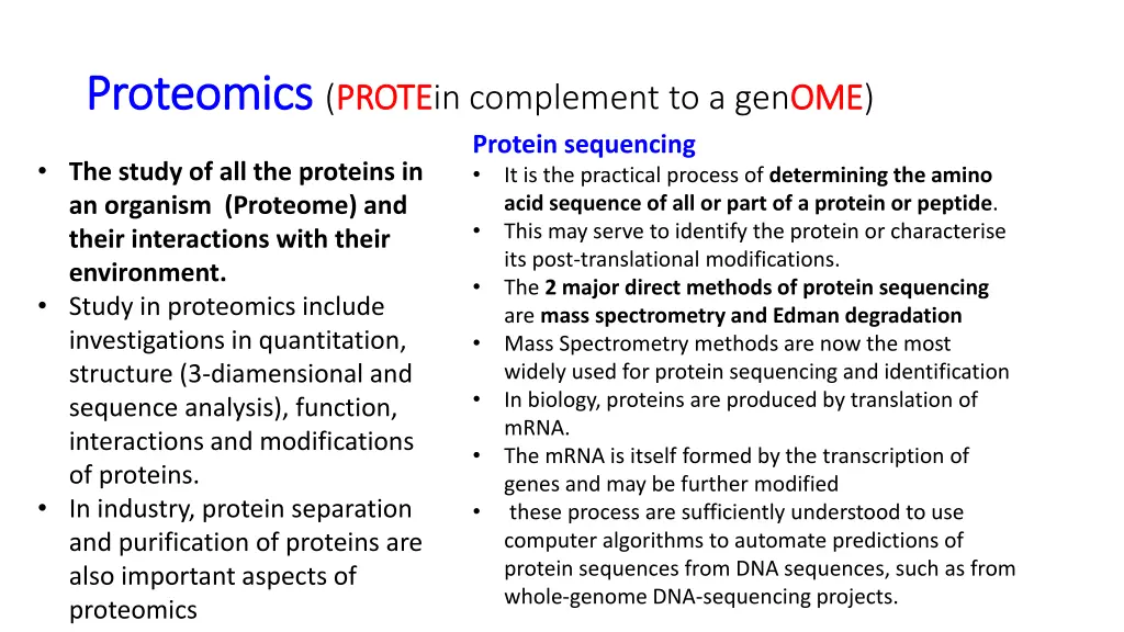 proteomics proteomics prote