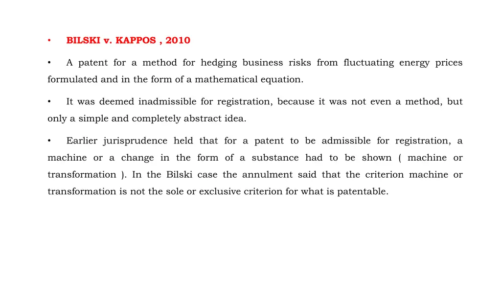 bilski v kappos 2010