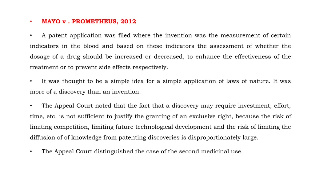 mayo v prometheus 2012