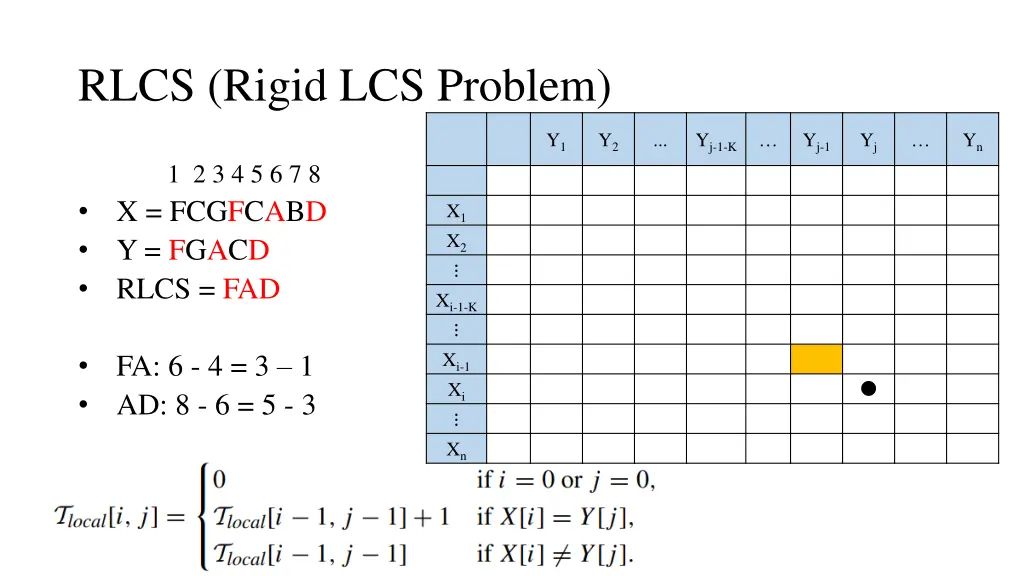 rlcs rigid lcs problem 1