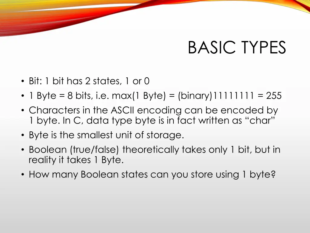 basic types