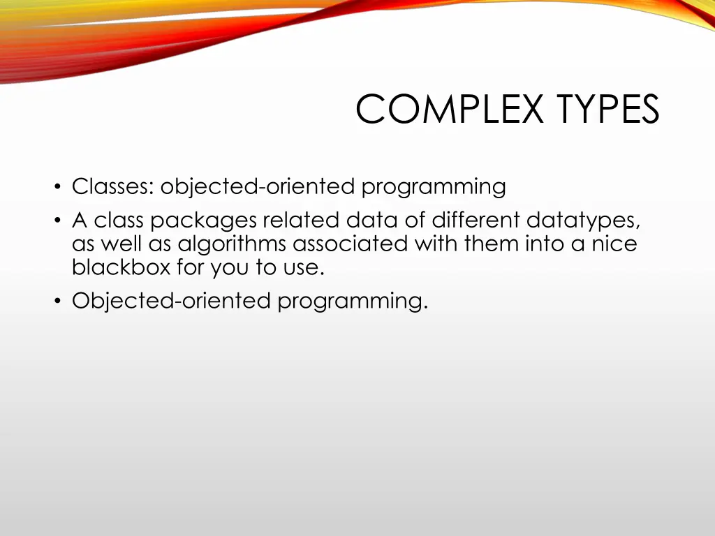 complex types 1