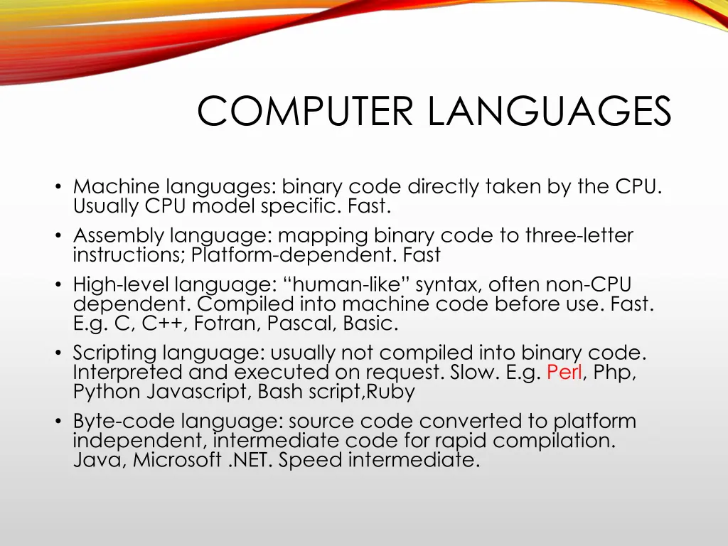 computer languages