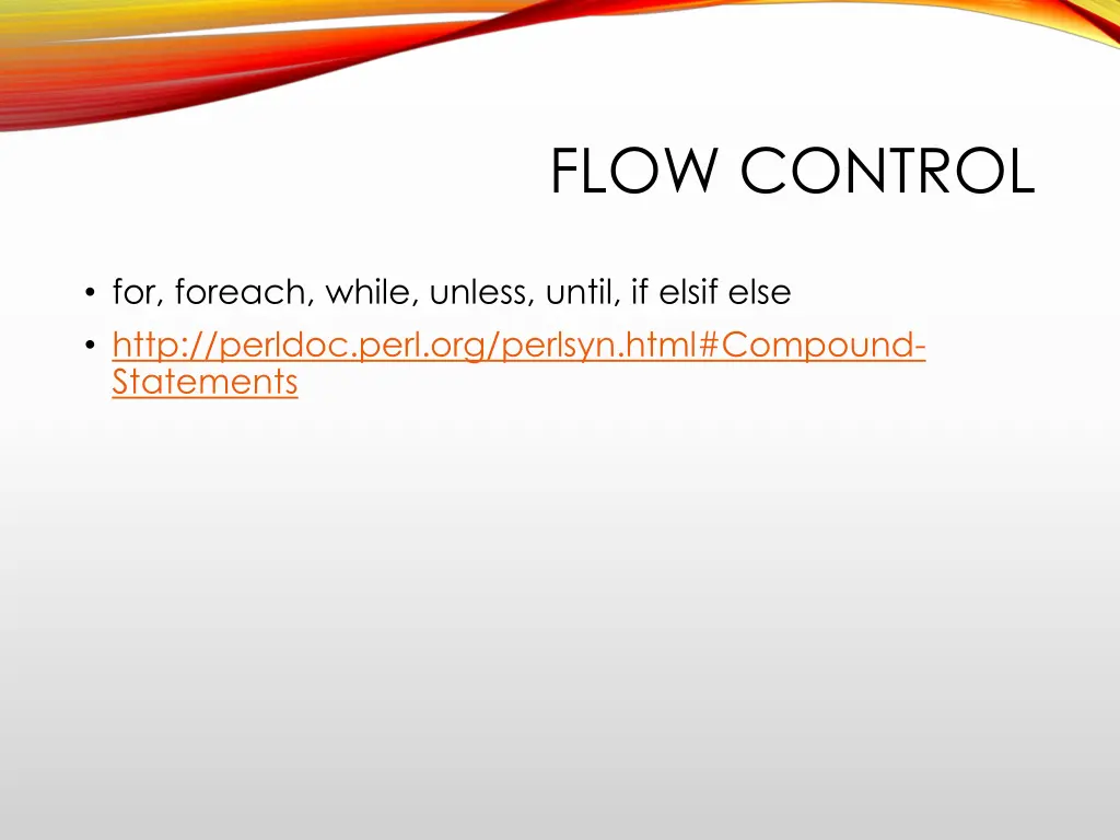 flow control