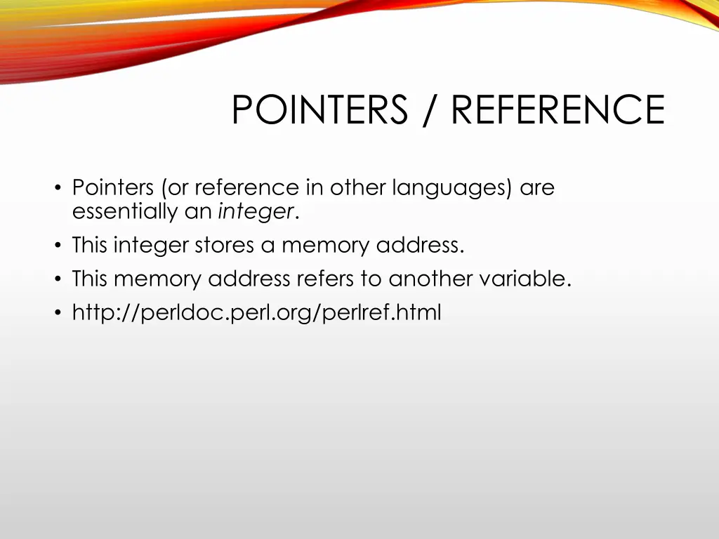 pointers reference