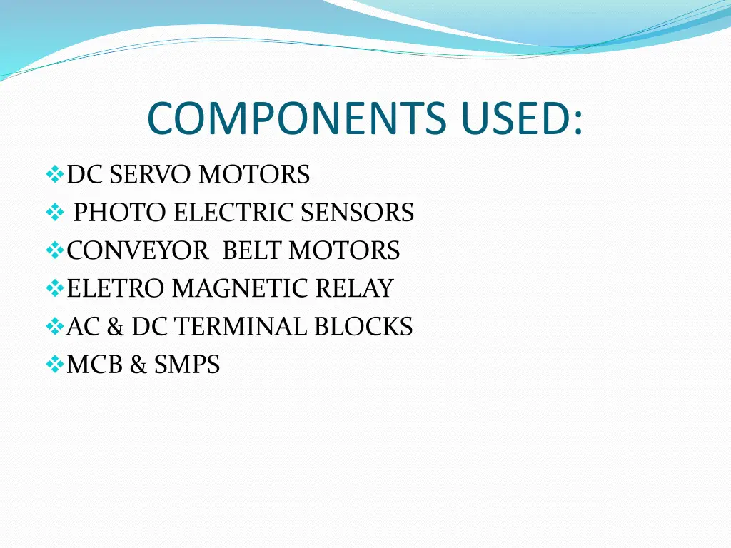 components used