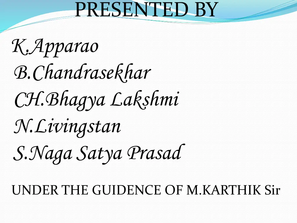presented by