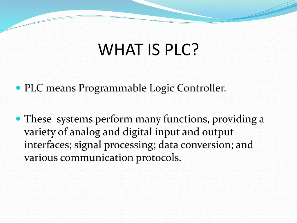what is plc