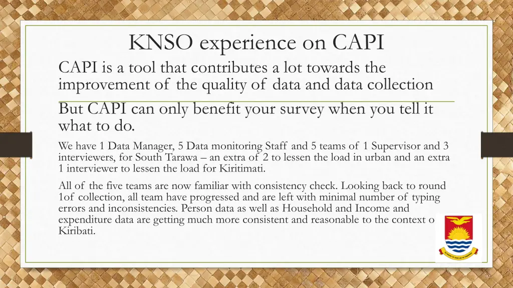 knso experience on capi capi is a tool that