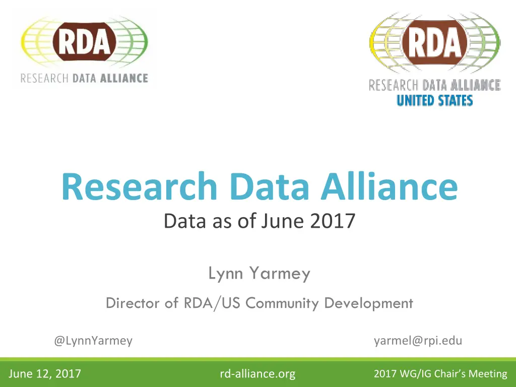 research data alliance data as of june 2017