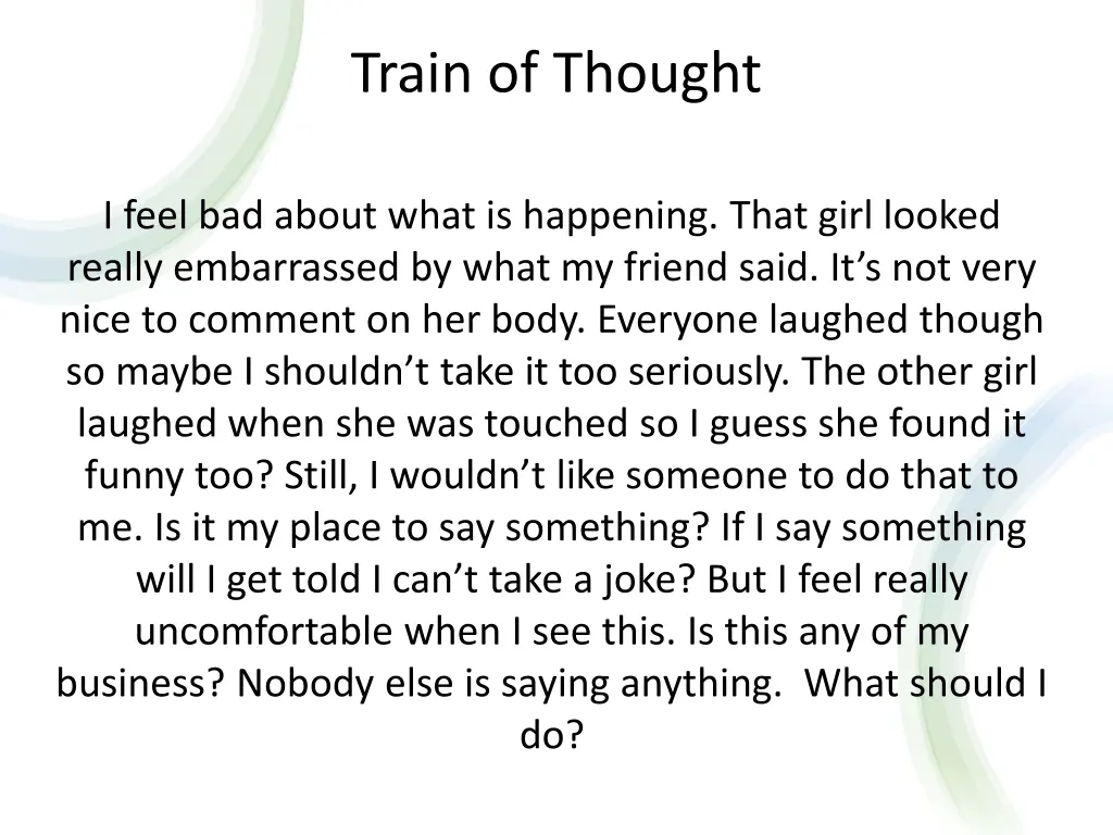 train of thought