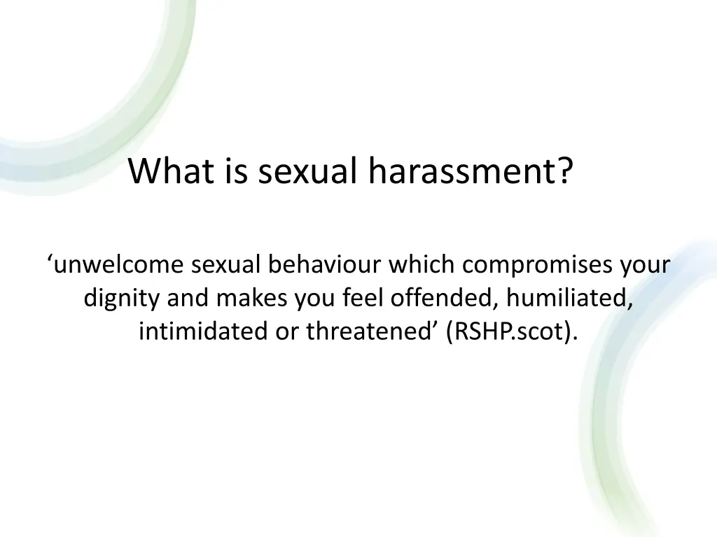 what is sexual harassment