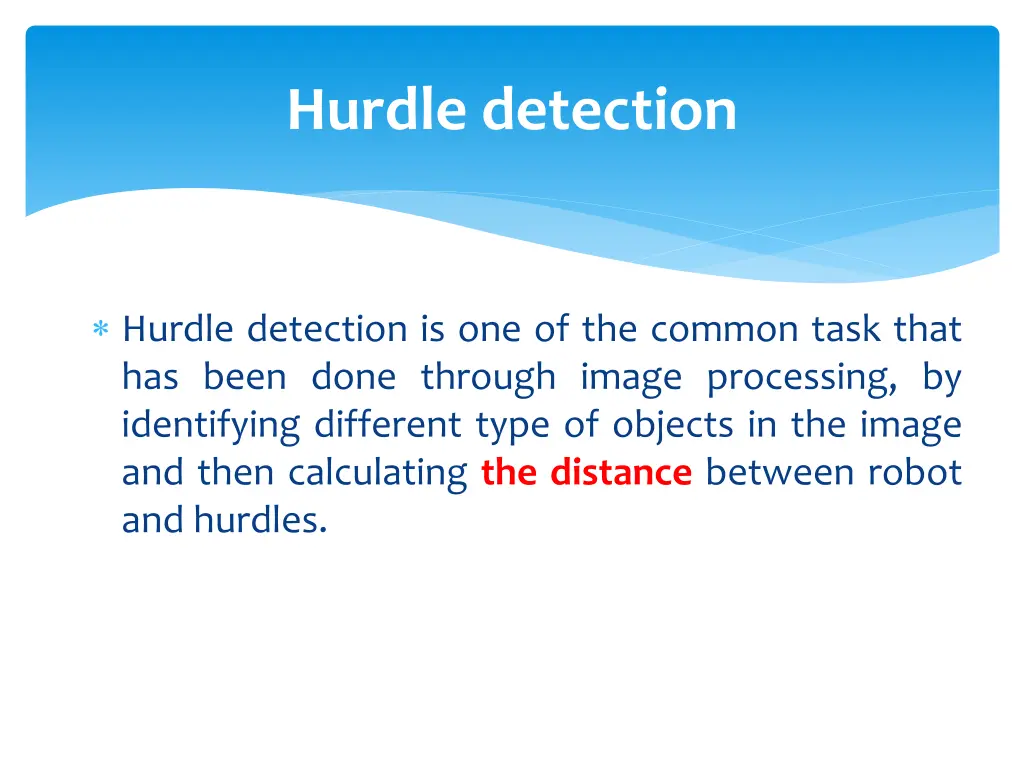 hurdle detection