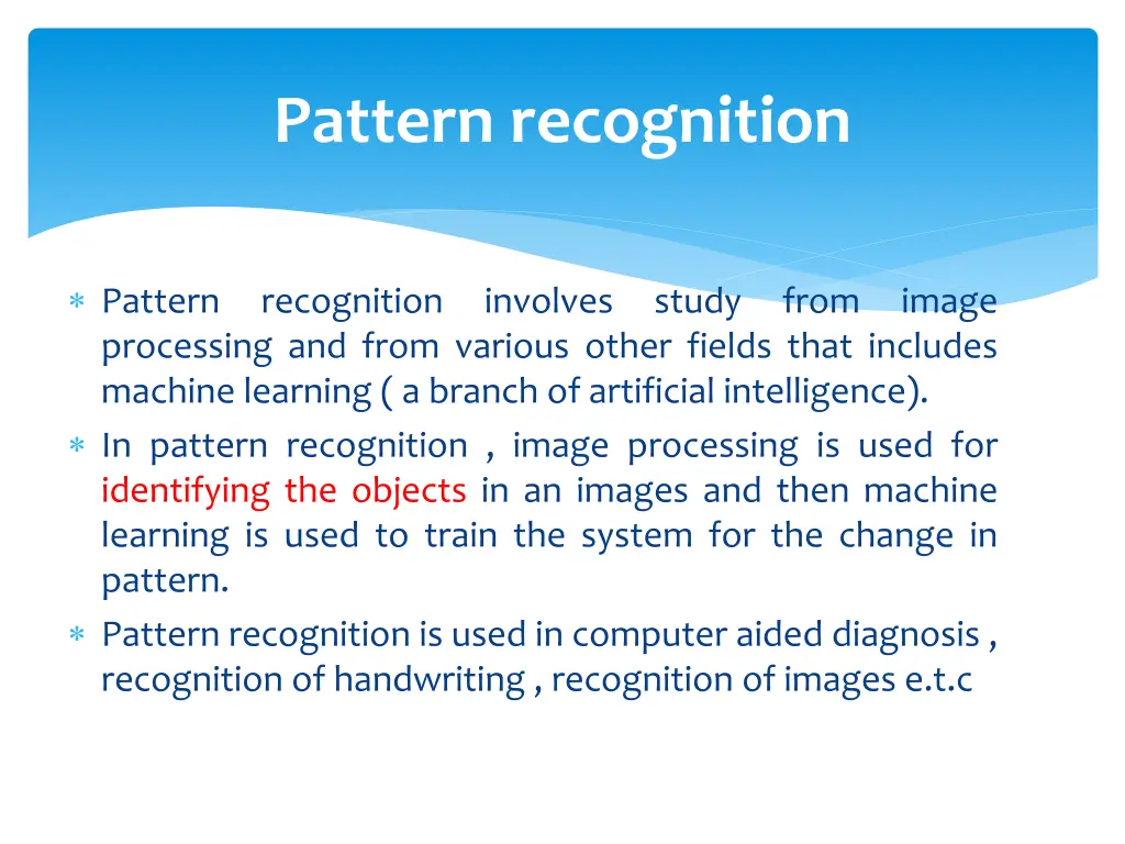 pattern recognition