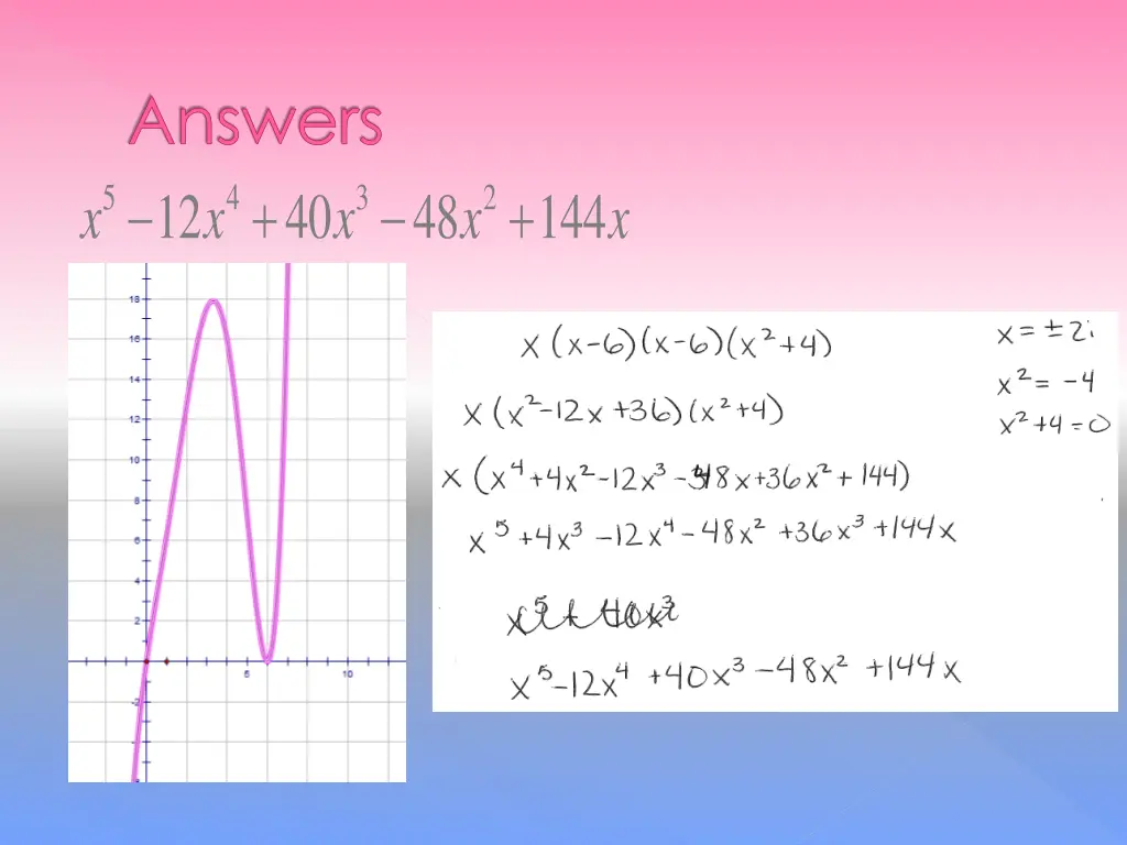 answers 12 x