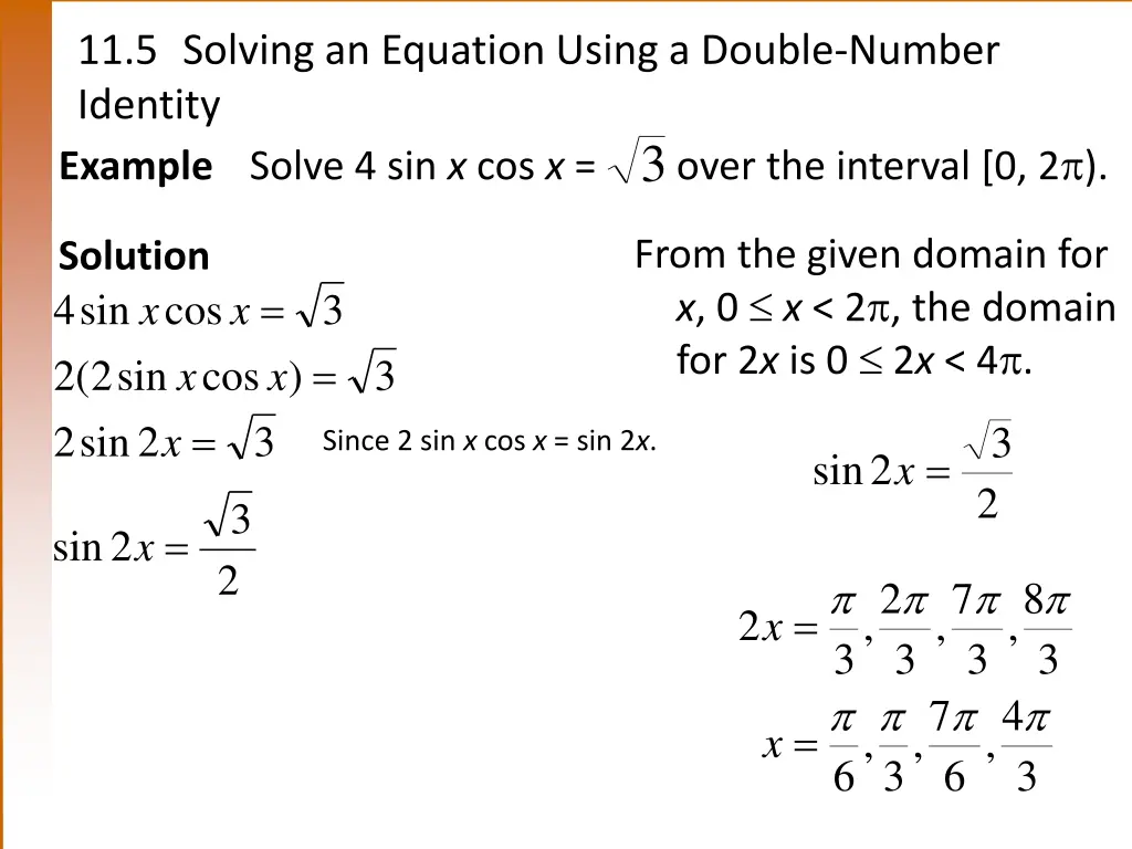 11 5 solving an equation using a double number 1