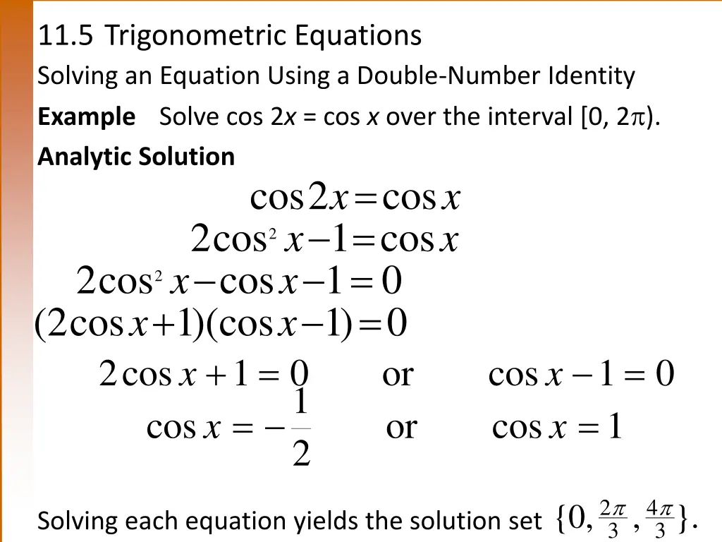 11 5 trigonometric equations solving an equation