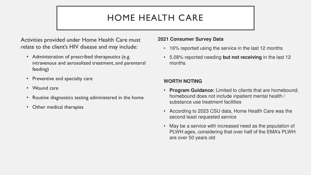 home health care