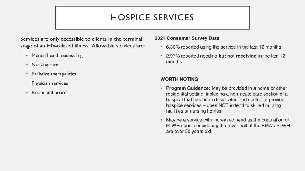 hospice services